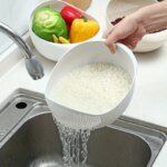 1 Piece of Rice Drainage Basket Rice Filter Fruit and Vegetable Drainage Sieve Kitchen Supplies Small Tools Multi-purpose - AliExpress 15