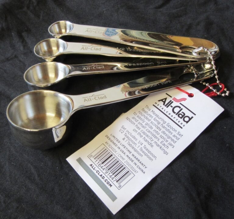 All-Clad 59918 Stainless Steel Measuring Spoons Set 4 Piece Dishwasher Safe