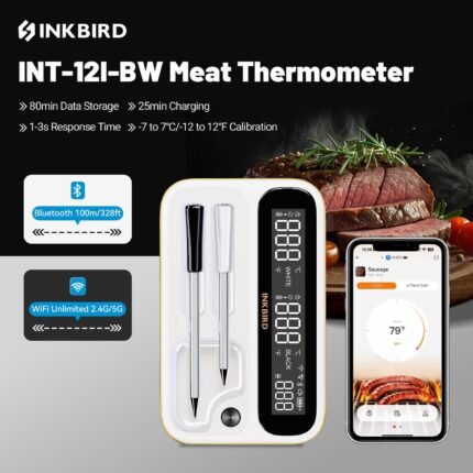 Inkbird Wireless Meat Thermometer Oven BBQ Cooking Bluetooth WiFi Remote Control